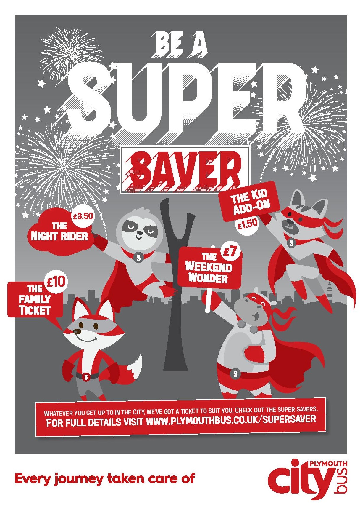 Super Saver poster with ticket and fare information